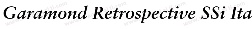 Garamond Retrospective SSi Italic字体转换